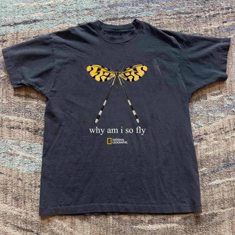 Gildan Men Black T-Shirt, National Geographic Black Graphic